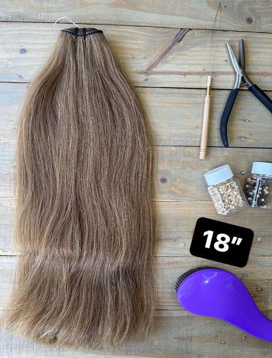 Weft Light Brown 18inch 50g Hair