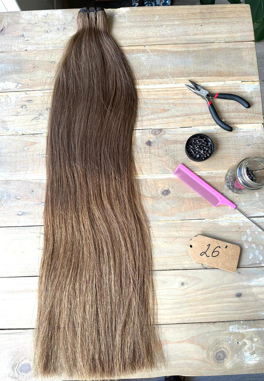 Weft Light Brown 26inch 50g Hair