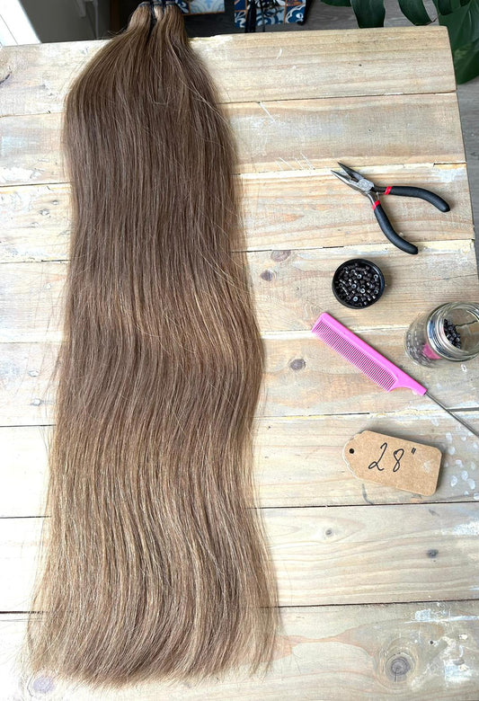 Weft Light Brown 28inch 50g Hair