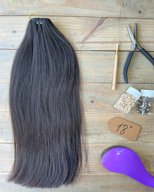 Weft Brunette 18inch 50g Hair