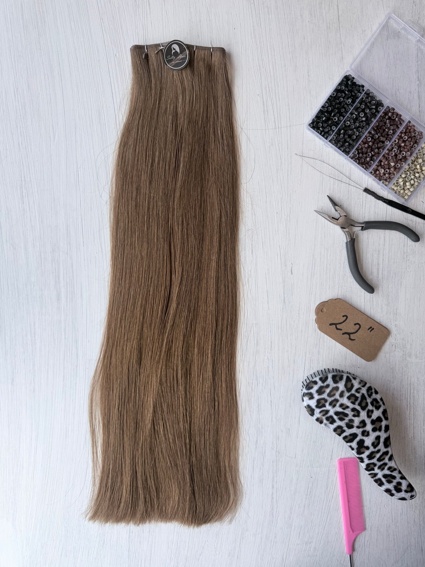 22” Premium Weft Light Brown 7.0 50g